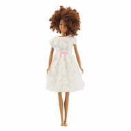Witte Jurk voor Modepoppen - 29cm