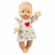 Meisjes Babypop met Corduroy Jurk - 34cm