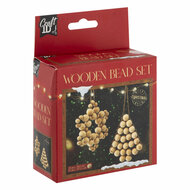 Houten Kralen Kersthangers Set Kerstmis
