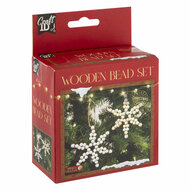 Houten Kralen Kersthangers Set Kerstmis