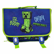 Minecraft Schooltas 2 Compartimenten met Voorzak - 31,5x41x15cm