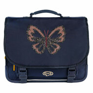 Stones and Bones Glitter Butterfly Navy Cedar Schooltas