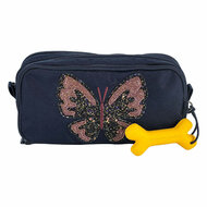 Stones and Bones Glitter Butterfly Navy Rowan 2.0 Etui