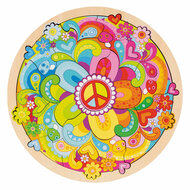 Goki Houten Puzzel Mandala Bloemen - 34dlg.