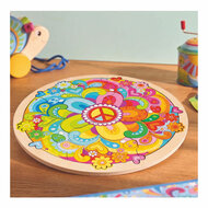 Goki Houten Puzzel Mandala Bloemen - 34dlg.