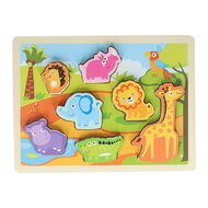 Houten Vormenpuzzel Jungle - 7dlg.