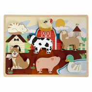 Houten 3D Puzzel Boerderij - 7st.