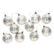 Kinder Kerstballen Frozen II Zilver, 10x6cm