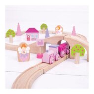 Bigjigs Houten Treinset - Roze, 40dlg. - Foto 6
