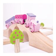 Bigjigs Houten Treinset - Roze, 40dlg. - Foto 7