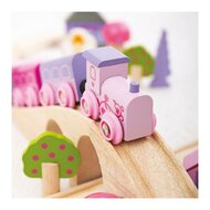 Bigjigs Houten Treinset - Roze, 40dlg. - Foto 8