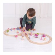 Bigjigs Houten Treinset - Roze, 40dlg. - Foto 10