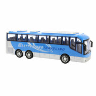 Vehicool Cars &amp; Trucks Reisbus Blauw Frictie - 32cm - Foto 6
