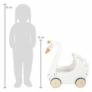 Small Foot - Houten Poppenwagen Zwaan - Foto 10