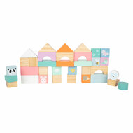 Small Foot - Houten Baby  Walker Loopwagen met Blokken Pastel, 35dlg. - Foto 7