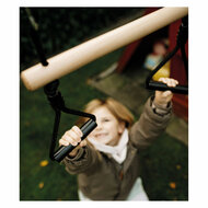 Small Foot - Houten Trapezeschommel met Gymnastiekringen Black Line - Foto 11