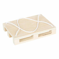 Small Foot -  Houten Kraanwagen Blauw met Pallet - Foto 8