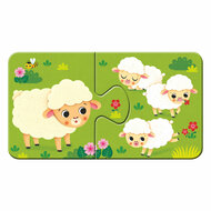 Ravensburger Dieren en hun Kleintjes Puzzel, 9x2st. - Foto 10