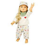 Poppen Ribfluwelen Broek Hartjesconfetti, 28-35 cm - Foto 6
