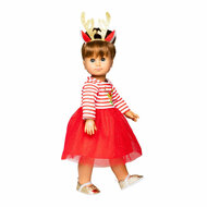 Kerstjurk met Haarband Rendier, maat 28-35 cm - Foto 5