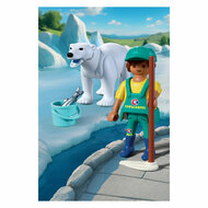 Playmobil Animals &amp; Friends Dierentuin Ijsbeer en Dierenverzorger - 72090 - Foto 5