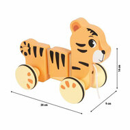 Small Foot - Houten Trekdier Tijger Safari FSC - Foto 7