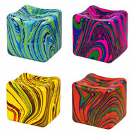 Squishdough Knijpkubus XL Marmer - 10cm 500gr