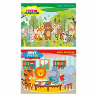 Cozy Kleur- en Stickerboek - 48pag.