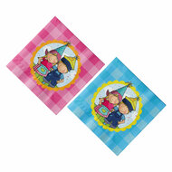 Servetten Fien &amp; Teun 33cm FSC - 20st.