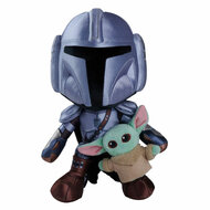 Star Wars Mandalorian met Mini Grogu Pluche Knuffel - 25cm