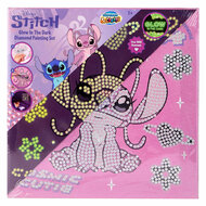 Stitch &amp; Angel Diamond Painting Canvas Glow In The Dark - 19x19cm