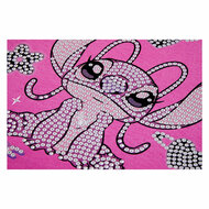 Stitch &amp; Angel Diamond Painting Canvas Glow In The Dark - 19x19cm