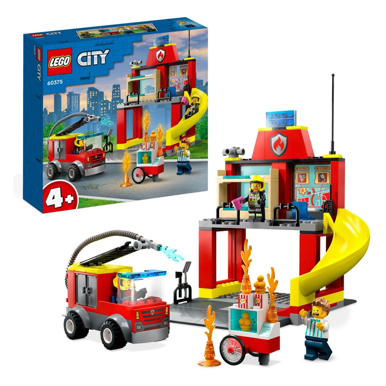 vloot talent whisky LEGO City 60375 De Brandweerkazerne en de Brandweerwagen - Het  Speelgoedpaleis