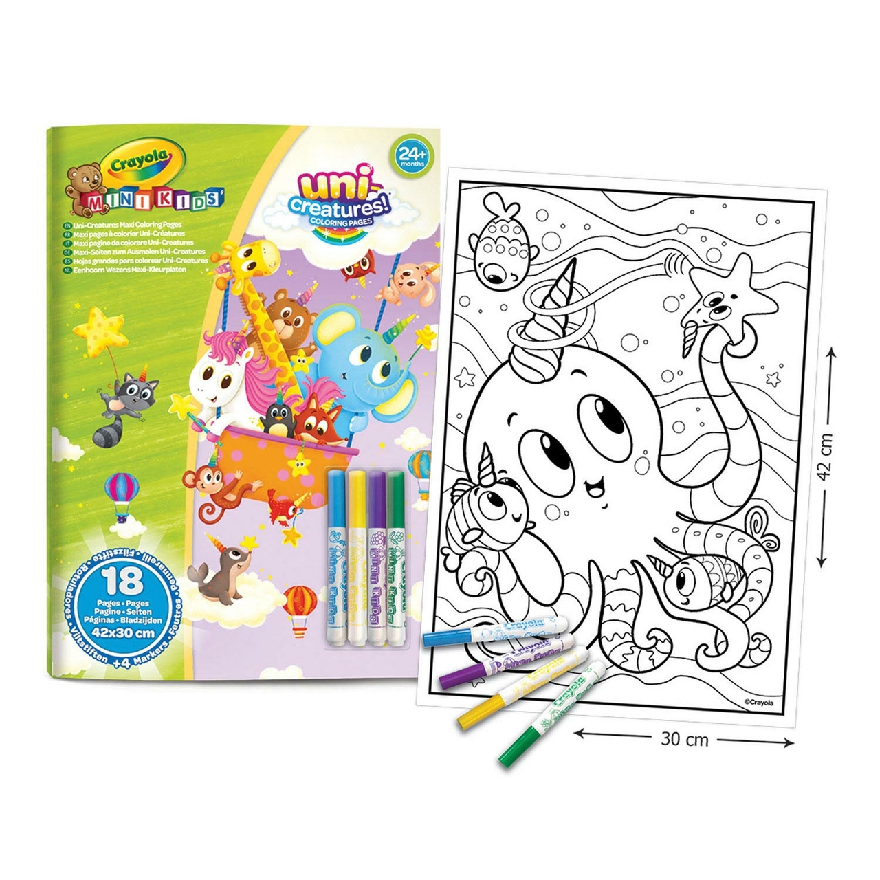 Besmetten Mammoet Ondoorzichtig Crayola Mini Kids - Kleurplaten A3 incl. 4 stiften - Het Speelgoedpaleis