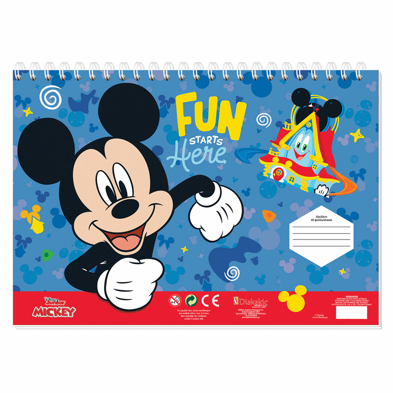 Mickey Kleurplaten met Stencil en Stickervel - Het Speelgoedpaleis