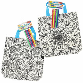 Kleur je eigen Tas - Mandala/Rozen