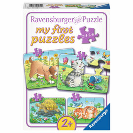 Ravensburger Schattige Huisdieren Puzzel, 4in1