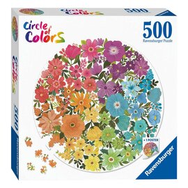 Ravensburger Circle of Colors Puzzels - Flowers, 500st.