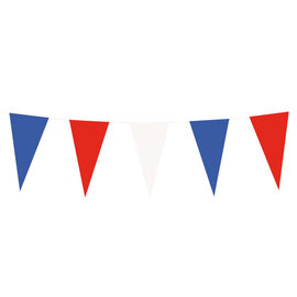 Papieren Vlaggenlijn Rood Wit Blauw, 10mtr.