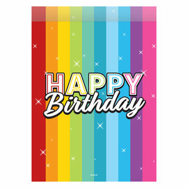 Uitdeelzakjes Happy Birthday, 8st.