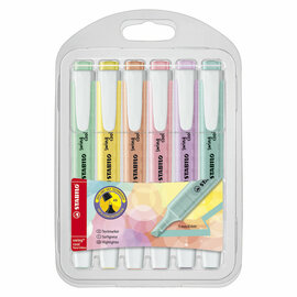 STABILO swing cool Pastel - Markeerstift - Set Met 6 Stuks