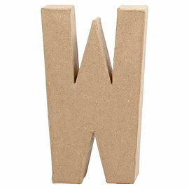 Letter Papier-maché - W, 20,5cm