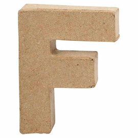 Letter Papier-maché - F, 10cm