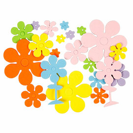 Foamvormen Bloemen, 100st.
