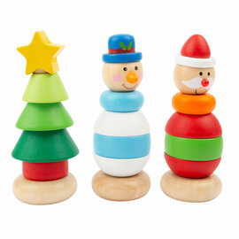 Small Foot - Houten Stapeltoren Kerstfiguur, Per Stuk