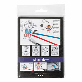 Vellen Krimpfolie met Motieven Piraten, 4st.