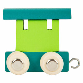 Small Foot - Houten Lettertrein Wagon Groen
