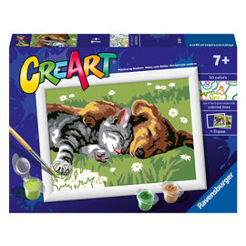 Ravensburger CreArt Schilderen op Nummer - Slapende Katten en Honden