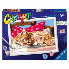 Ravensburger CreArt Schilderen op Nummer - Twee Knuffelige Katten