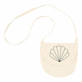 Schoudertas Katoen Oesterschelp, 15x14cm